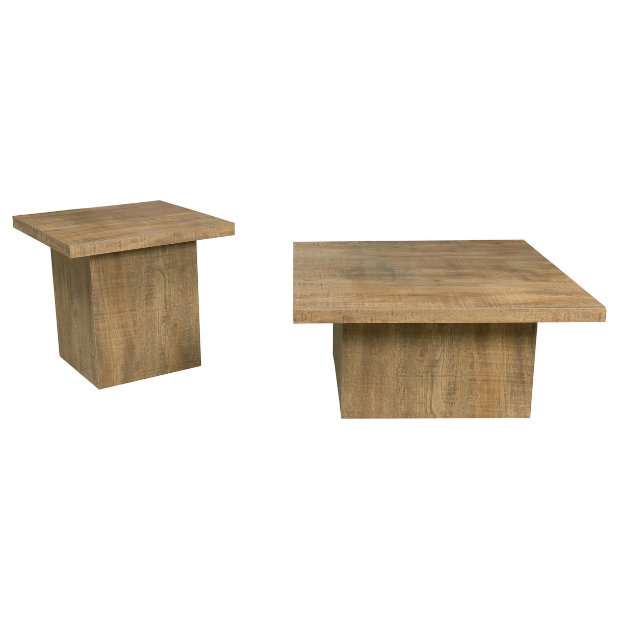  Coaster Furniture Devar 708068-S2 2-piece Square Coffee and End Table Set - Mango IMAGE 1