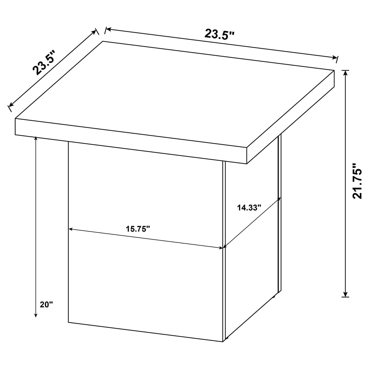  Coaster Furniture Devar 708068-S3 3-piece Square Coffee and End Table Set - Mango IMAGE 11