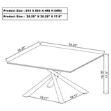  Coaster Furniture Carvell 708138 Square Sintered Stone Top Coffee Table - White IMAGE 11