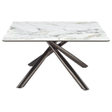  Coaster Furniture Carvell 708138-S2 2-piece Square Coffee and End Table Set - Mirage White IMAGE 6