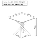  Coaster Furniture Carvell 708138-S2 2-piece Square Coffee and End Table Set - Mirage White IMAGE 9