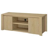  Coaster Furniture Laurelton 708222 60-inch 2-door TV Stand Media Console - Light Oak IMAGE 2