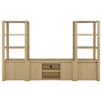  Coaster Furniture Laurelton 708222-SET 3-piece Entertainment Center TV Stand - Light Oak IMAGE 1