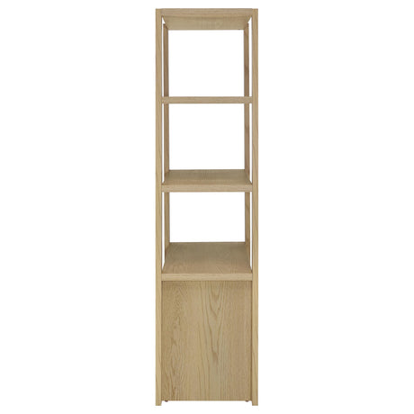  Coaster Furniture Laurelton 708224 3-shelf Media Tower Tall Pier Cabinet - Light Oak IMAGE 6