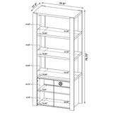  Coaster Furniture Laurelton 708224 3-shelf Media Tower Tall Pier Cabinet - Light Oak IMAGE 8