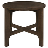  Coaster Furniture Cota 708288-S2 2-piece Solid Wood Coffee and End Table Set - Dark Brown IMAGE 11