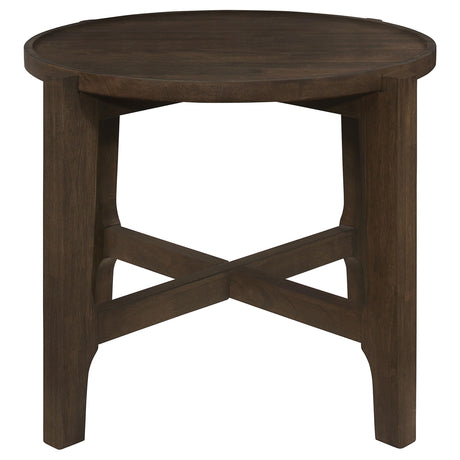  Coaster Furniture Cota 708288-S2 2-piece Solid Wood Coffee and End Table Set - Dark Brown IMAGE 11