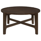  Coaster Furniture Cota 708288-S2 2-piece Solid Wood Coffee and End Table Set - Dark Brown IMAGE 12