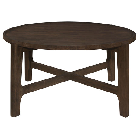  Coaster Furniture Cota 708288-S2 2-piece Solid Wood Coffee and End Table Set - Dark Brown IMAGE 12