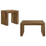  Coaster Furniture Odilia 708418-S2 2-piece Solid Wood Coffee and End Table Set - Auburn IMAGE 1