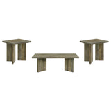  Coaster Furniture Andando 708498-S3 3-piece Coffee and End Table Set - Mango Brown IMAGE 1