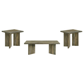  Coaster Furniture Andando 708498-S3 3-piece Coffee and End Table Set - Mango Brown IMAGE 1