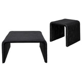  Coaster Furniture Cahya 708518-S2 2-piece Rattan Coffee and End Table Set - Black IMAGE 1