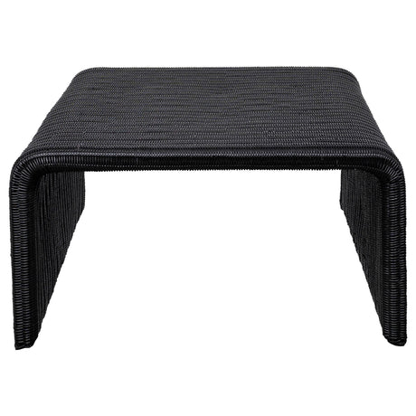  Coaster Furniture Cahya 708518-S3 3-piece Rattan Coffee and End Table Set - Black IMAGE 4
