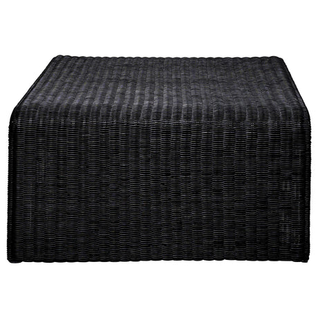  Coaster Furniture Cahya 708518-S3 3-piece Rattan Coffee and End Table Set - Black IMAGE 5