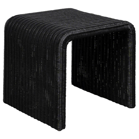  Coaster Furniture Cahya 708518-S3 3-piece Rattan Coffee and End Table Set - Black IMAGE 7