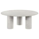  Coaster Furniture Astoria 709668-S2 2-piece Marble Coffee and End Table Set - White IMAGE 3