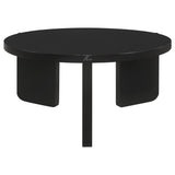  Coaster Furniture Cordova 709678-S3 3-piece Solid Wood Coffee and End Table Set - Black IMAGE 7
