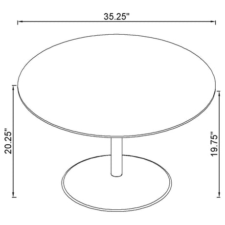  Coaster Furniture Ganso 709688-S2 2-piece Round Glass Top Coffee and End Table Set - Black IMAGE 6