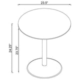  Coaster Furniture Ganso 709688-S3 3-piece Round Glass Top Coffee and End Table Set - Black IMAGE 5