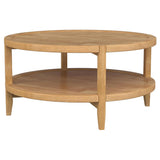  Coaster Furniture Camillo 709698-S2 2-piece Round Coffee and End Table Set - Maple IMAGE 12