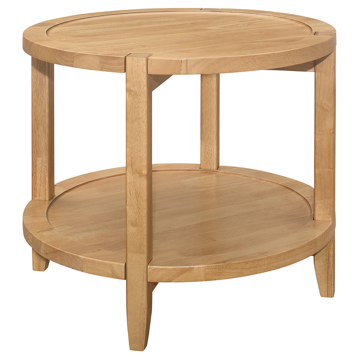  Coaster Furniture Camillo 709698-S2 2-piece Round Coffee and End Table Set - Maple IMAGE 7