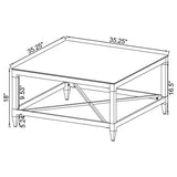  Coaster Furniture Lindley 709728-S2 2-piece Square Coffee and End Table Set - Chrome IMAGE 10