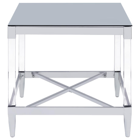  Coaster Furniture Lindley 709728-S2 2-piece Square Coffee and End Table Set - Chrome IMAGE 4