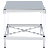  Coaster Furniture Lindley 709728-S2 2-piece Square Coffee and End Table Set - Chrome IMAGE 5