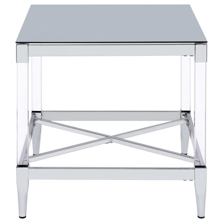  Coaster Furniture Lindley 709728-S2 2-piece Square Coffee and End Table Set - Chrome IMAGE 5