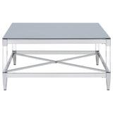  Coaster Furniture Lindley 709728-S2 2-piece Square Coffee and End Table Set - Chrome IMAGE 6