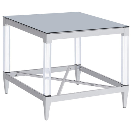  Coaster Furniture Lindley 709728-S2 2-piece Square Coffee and End Table Set - Chrome IMAGE 8
