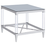  Coaster Furniture Lindley 709728-S3 3-piece Square Coffee and End Table Set - Chrome IMAGE 8