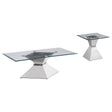  Coaster Furniture Jenny 710208-S2 2-piece Rectangular Coffee and End Table Set - Chrome IMAGE 1