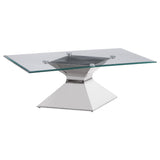  Coaster Furniture Jenny 710208-S2 2-piece Rectangular Coffee and End Table Set - Chrome IMAGE 2