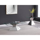  Coaster Furniture Jenny 710208-S2 2-piece Rectangular Coffee and End Table Set - Chrome IMAGE 4