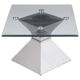  Coaster Furniture Jenny 710208-S2 2-piece Rectangular Coffee and End Table Set - Chrome IMAGE 5
