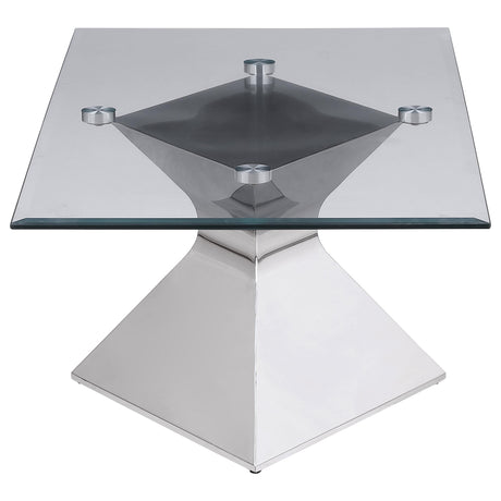  Coaster Furniture Jenny 710208-S2 2-piece Rectangular Coffee and End Table Set - Chrome IMAGE 5