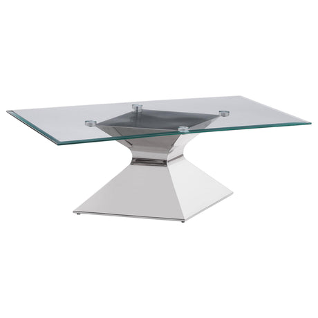  Coaster Furniture Jenny 710208-S3 3-piece Rectangular Coffee and End Table Set - Chrome IMAGE 2