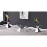 Coaster Furniture Jenny 710208-S3 3-piece Rectangular Coffee and End Table Set - Chrome IMAGE 4