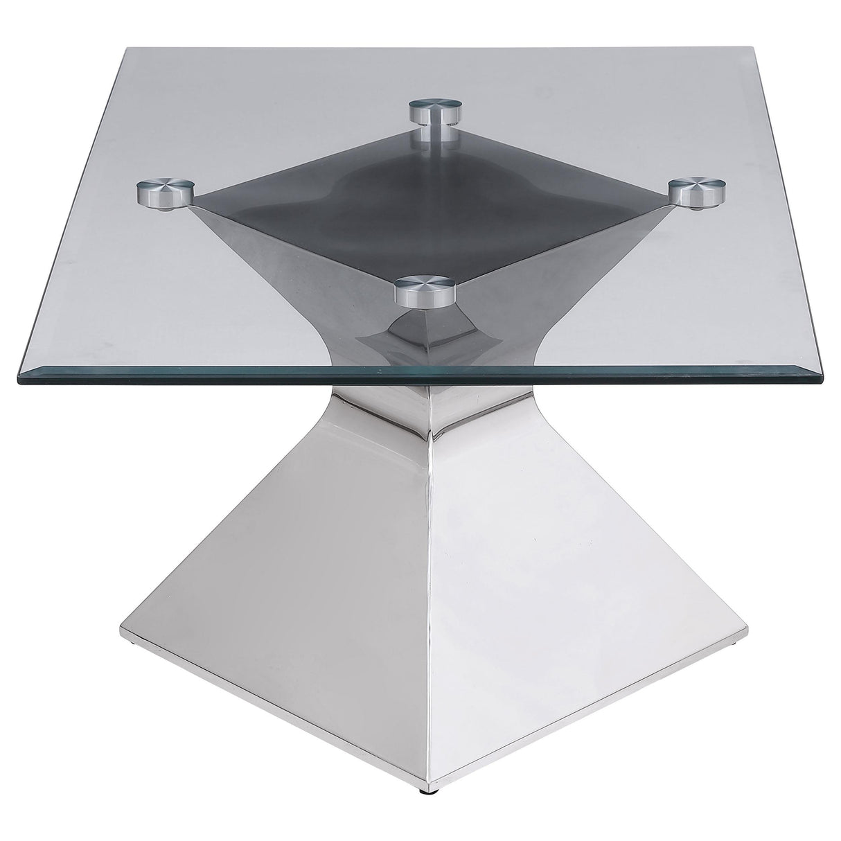  Coaster Furniture Jenny 710208-S3 3-piece Rectangular Coffee and End Table Set - Chrome IMAGE 5