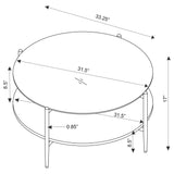  Coaster Furniture Jonelle 710338-S2 2-piece Round Coffee and End Table Set - Gold IMAGE 6