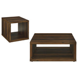  Coaster Furniture Frisco 710508-S2 2-piece Coffee and End Table Set - Dark Pine IMAGE 1