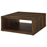  Coaster Furniture Frisco 710508-S2 2-piece Coffee and End Table Set - Dark Pine IMAGE 9