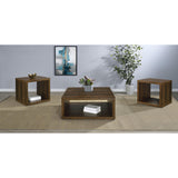  Coaster Furniture Frisco 710508-S3 3-piece Coffee and End Table Set - Dark Pine IMAGE 2