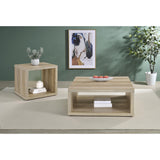  Coaster Furniture Frisco 710518-S2 2-piece Coffee and End Table Set - Distressed Pine IMAGE 2