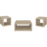  Coaster Furniture Frisco 710518-S3 3-piece Coffee and End Table Set - Distressed Pine IMAGE 1