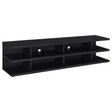  Coaster Furniture Cartmill 710533 78-inch 2-tier TV Stand Media Console - Black IMAGE 1