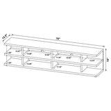  Coaster Furniture Cartmill 710533 78-inch 2-tier TV Stand Media Console - Black IMAGE 10