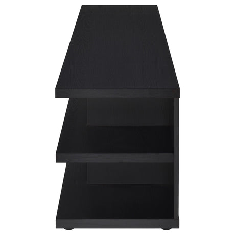  Coaster Furniture Cartmill 710533 78-inch 2-tier TV Stand Media Console - Black IMAGE 4